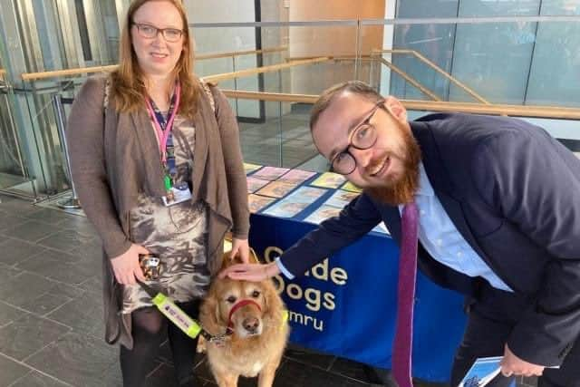 Angharad and Tudor at the Senedd, the Welsh Parliament. Photo: Angharad Paget-Jones