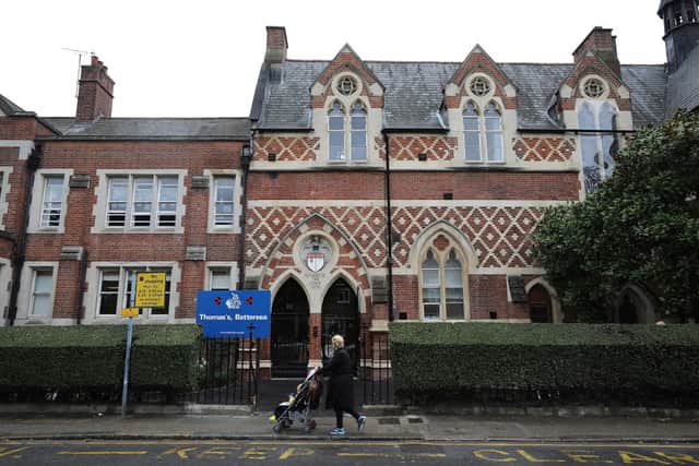 Thomas’s Battersea school where Prince George and Princess Charlotte formerly attended.