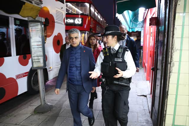 Mayor of London on patrol with Local Neighbourhood Policing team. Photo: GLA