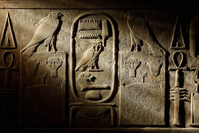 Temple lintel of King Amenemhat III, Hawara, Egypt, 12th Dynasty, 1855–08 BC. Credit: British Museum