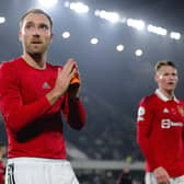  Christian Eriksen of Manchester United walks off after the Premier League match between Fulham FC and Manchester United (Photo by Jared Martinez/Manchester United via Getty Images)