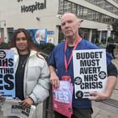 Arathi Mohanlal (left) and Dave Carr (right) both critical care nurses at St Thomas’s Hospital