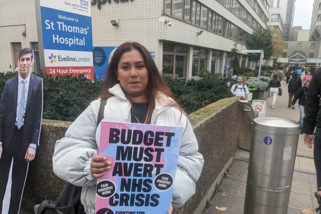 Arathi Mohanlal, a Unite member and critical care nurse at St Thomas’s hospital in Lambeth