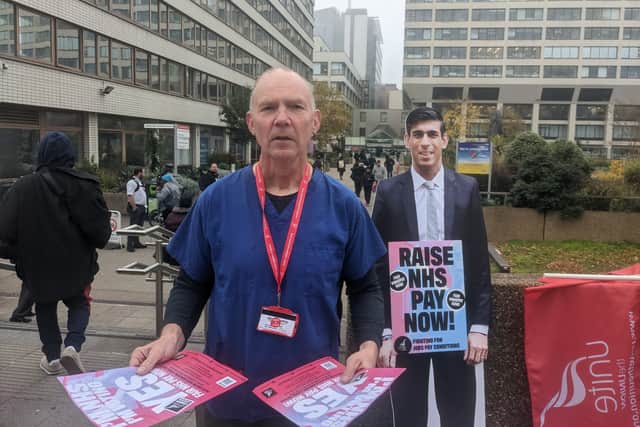 Dave Carr, Unite member and critical care nurse at St Thomas’s hospital