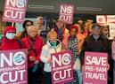 A group of older Londoners handed in a petition to City Hall to reinstate free early morning travel for over 60s. Credit: Age UK London
