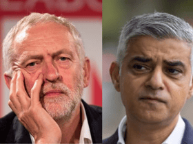 From left, Jeremy Corbyn and Sadiq Khan. Photo: Getty