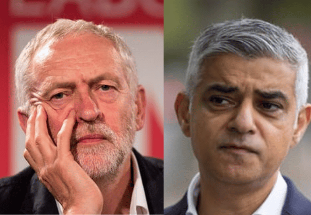 <p>From left, Jeremy Corbyn and Sadiq Khan. Photo: Getty</p>