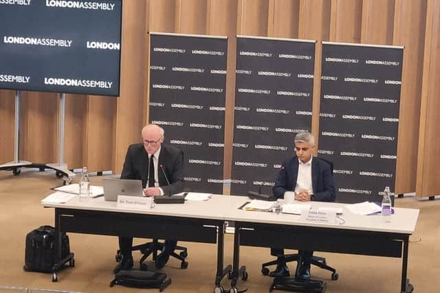 Sir Tom Winsor, left, and mayor Sadiq Khan at City Hall. Photo: LondonWorld