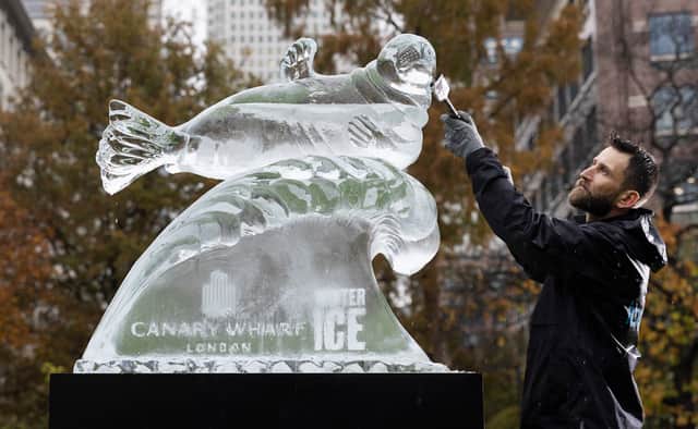 Canary Wharf’s Winter Ice Festival. Photo: Matt Alexander/PA Wire