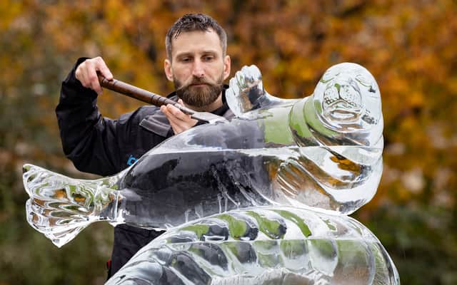 Professionals will carve ice sculptures. Photo: Matt Alexander/PA Wire