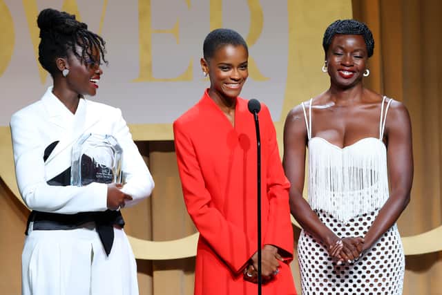 Lupita Nyong’o, Letitia Wright, and Danai Gurira (Getty Images)