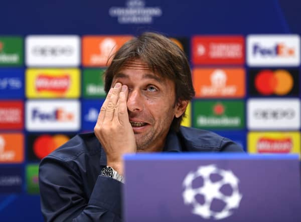 Antonio Conte, Manager of Tottenham Hotspur speaks during a Tottenham Hotspur Press Conference at Tottenham Hotspur Photo by Justin Setterfield/Getty Images)