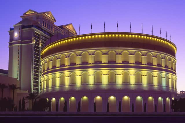 The exterior of The Colosseum at Caesars Palace, where Adele’s residency will take place, in Las Vegas, Nevada.  (Photo courtesy of Getty Images)
