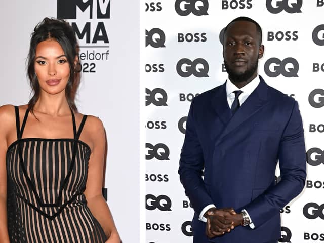 TV presenter Maya Jama and Rapper Stormzy reportedly rekindled their romance after being spotted together at the MTV EMAs and GQ Men of the Year Awards. (Photo Credit: Getty Images)