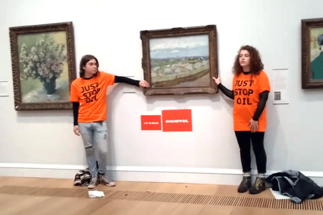 Two protestors have been found guilty of criminal damage after their protest in the Courtald Gallery earlier this year