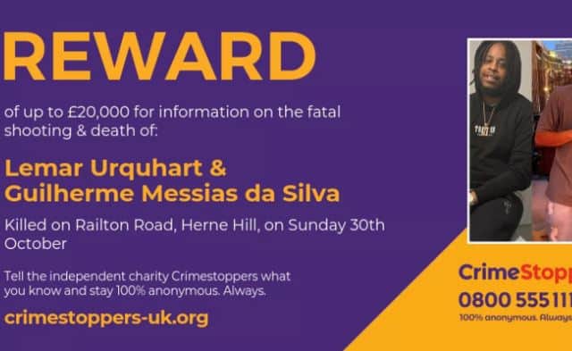 Crimestoppers is offering a £20,000 reward for information. Photo: Crimestoppers