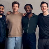 From left: The cast includes Zach Wyatt (Malcolm),James Norton (Jude), Omari Douglas (JB), and Luke Thompson (Willem). Photo: Charlie Gray