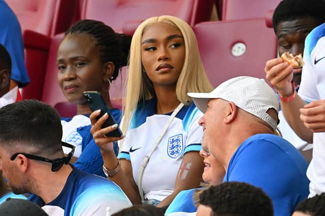 Tolami Benson, partner of Bukayo Saka of England at FIFA World Cup Qatar 2022 (Getty Images)