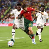 Thomas Partey of Arsenal playing for Ghana v Portugal at the World Cup. 