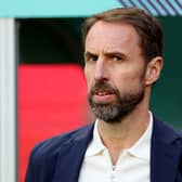 Gareth Southgate, Head Coach of England, is seen prior to the FIFA World Cup Qatar 2022 Group B match between England and IR Iran  (Photo by Clive Brunskill/Getty Images)