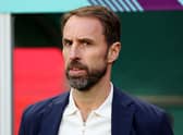 Gareth Southgate, Head Coach of England, is seen prior to the FIFA World Cup Qatar 2022 Group B match between England and IR Iran  (Photo by Clive Brunskill/Getty Images)