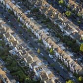  An aerial view of terraced houses in south west London (image: PA)