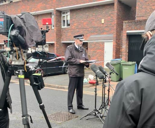 The two 16-year-old murder victims of a double fatal stabbing in Greenwich have been named. Pictured, Det Supt Richard Mcdonagh. Photo: Met Police