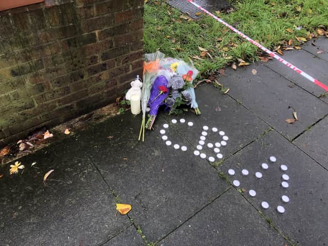 Tributes left to the teenagers. Photo: SWNS