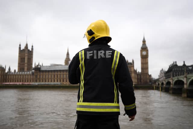 A London Fire Brigade firefighter. Photo: Getty