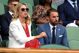 Gareth Southgate and his wife Alison Southgate are seen in the Royal Box during Day six of The Championships - Wimbledon 2019 at All England Lawn Tennis and Croquet Club on July 06, 2019 in London, England. (Photo by Matthias Hangst/Getty Images)