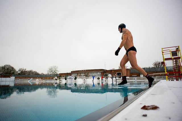 The lido has urged swimmers to be cautious in the winter months