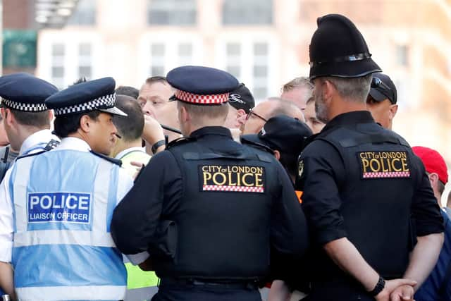 A former City of London police officer is charged with grievous bodily harm. Pictured: stock image of City of London police. Photo: Getty