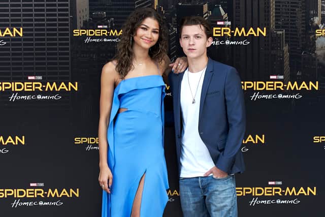 Actress Zendaya and actor Tom Holland attend 'Spider-Man: Homecoming' photocall at the Villamagna Hotel on June 14, 2017 in Madrid, Spain.  (Photo by Carlos Alvarez/Getty Images)