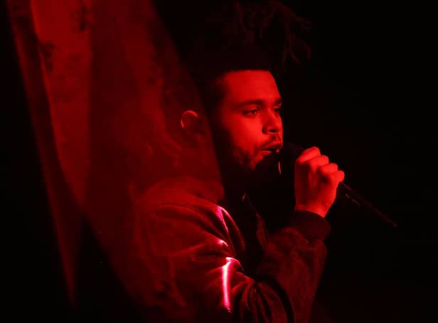 <p>The Weeknd performs during Apple WWDC on June 8, 2015 in San Francisco, California. </p>
