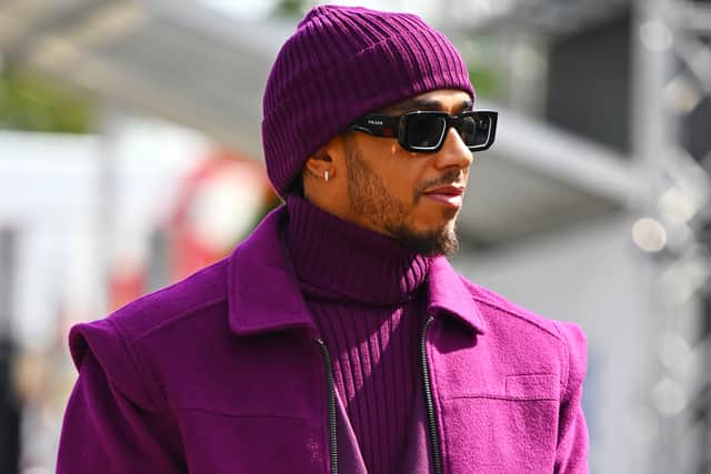 Lewis Hamilton arrives at the Italian Grand Prix wearing Magenta