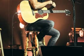 Singer & songwriter Kip Moore performs at the Ryman Auditorium
