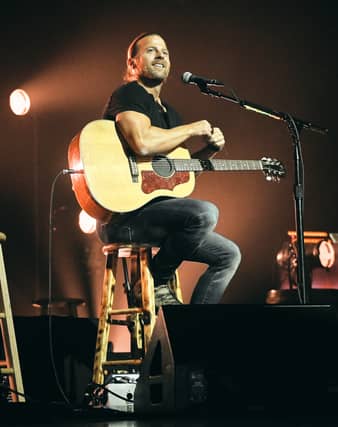 Singer & songwriter Kip Moore performs at the Ryman Auditorium
