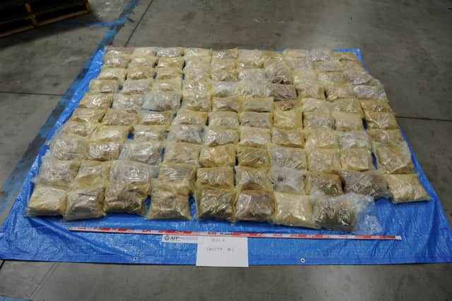 It is believed drugs were hidden inside the digger on December 19, 2020. Photo: NCA / SWNS