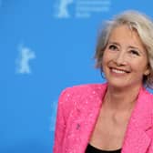Actress Emma Thompson poses at the "Good Luck to You, Leo Grande" photocall during the 72nd Berlinale International Film Festival Berlin at Grand Hyatt Hotel on February 12, 2022 in Berlin, Germany. (Photo by Sebastian Reuter/Getty Images)