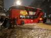 Travel disruption: Watch Londoners move red double-decker bus that got stuck during heavy snowfall