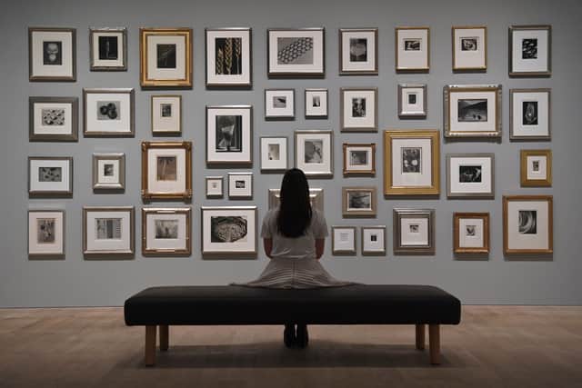 Photos by popstar Elton John at the Tate Modern. Photo: Getty