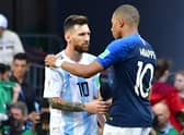 Argentina’s forward Lionel Messi congratulates France’s forward Kylian Mbappe in the 2018 World Cup. Photo: Getty