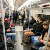 Commuters on the London Underground. Credit: SWNS