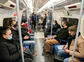 Commuters on the London Underground. Credit: SWNS