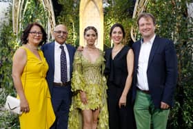 From left: Sherry Izadi, Anoosheh Ashoori, Nazanin Boniadi, Nazanin Zaghari-Ratcliffe and Tim Hatley at The Rings of Power world premiere in Leicester Square. Photo: Getty