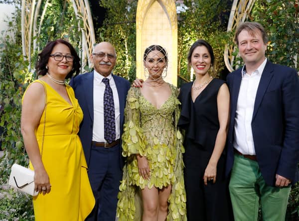 From left: Sherry Izadi, Anoosheh Ashoori, Nazanin Boniadi, Nazanin Zaghari-Ratcliffe and Tim Hatley at The Rings of Power world premiere in Leicester Square. Photo: Getty