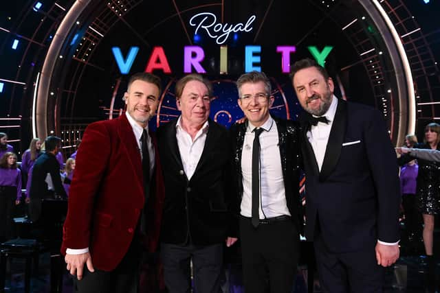 Gary Barlow, Andrew Lloyd Webber, Gareth Malone and Lee Mack