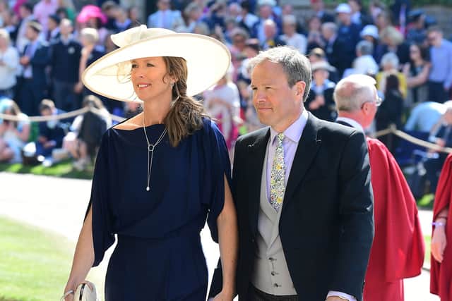 Tom Bradby and wife Claudia at St George’s Chapel at Windsor Castle (Getty)