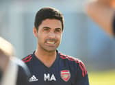 Arsenal manager Mikel Artet during a training session at Al Nasr Leisure Land Stadium on December 12, 2022 in Dubai  (Photo by Stuart MacFarlane/Arsenal FC via Getty Images)