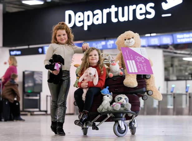 <p>Luton airport has launched a ‘teddy tag’ scheme to stop cuddly toys from getting lost this Christmas</p>